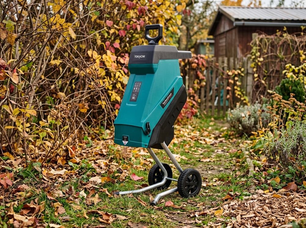 Rozdrabniacz do gałęzi TOKACHI TurboCrusch TC 45 elektryczny 2500W średnica cięcia 45mm, rozdrabniacz, ogród, sprzątanie, gałęzie, 