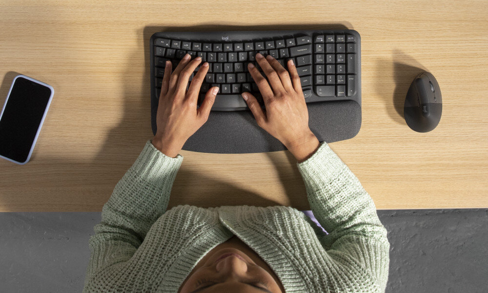 Klawiatura LOGITECH Wave Keys cechy zalety konstrukcja