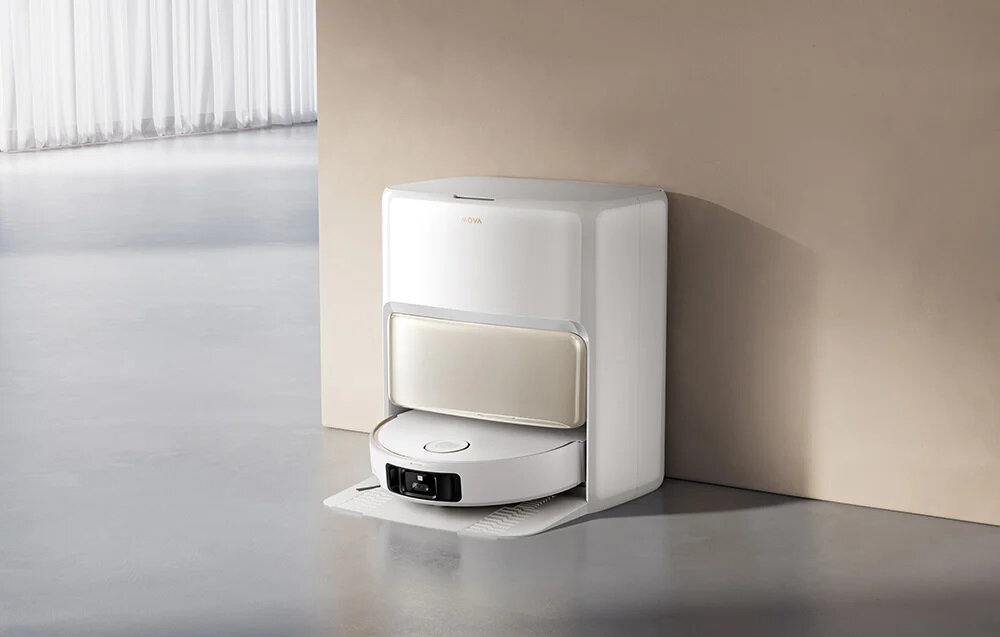 Robot sprzątający MOVA V50 Ultra Complete Biały Sprzątanie bez wysiłku  wygląd design tło prezentacja wizualizacja 