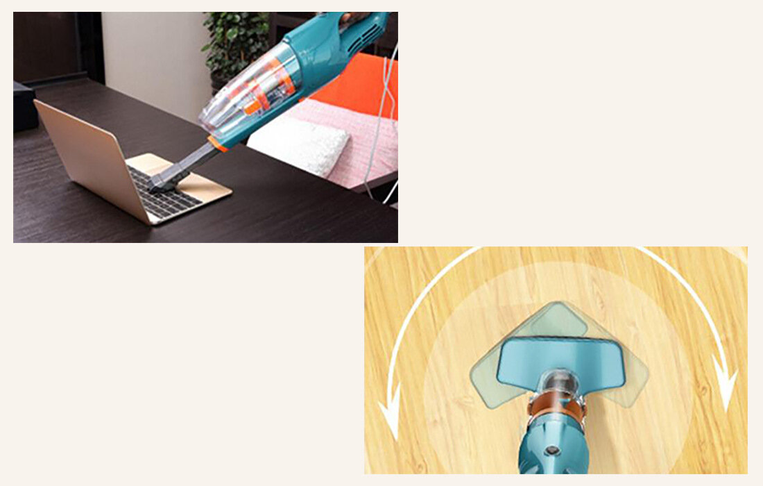 Odkurzacz DEERMA DX900 wyposazenie dwie szczotki koncowki rozne przeznaczenia