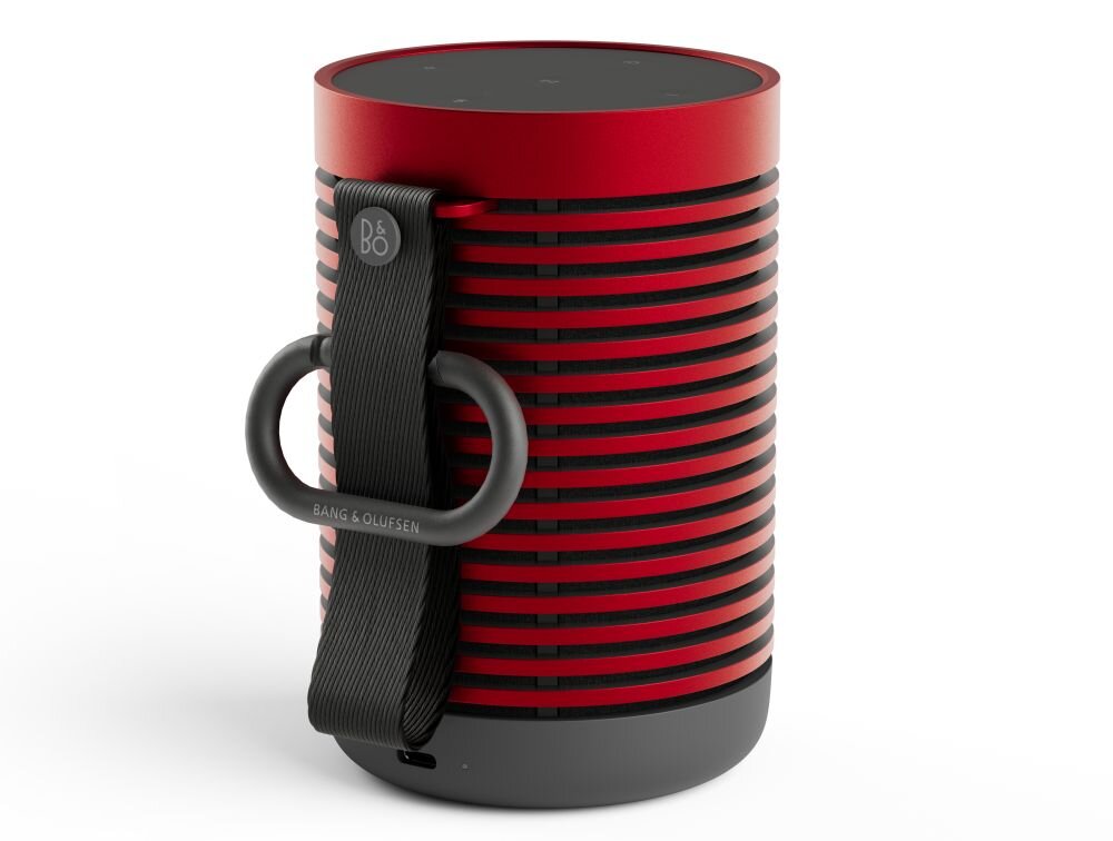 Głośnik mobilny BANG & OLUFSEN Beosound Explore Ferrari Edition czas pracy odtwarzanie ergonomiczne ksztalty