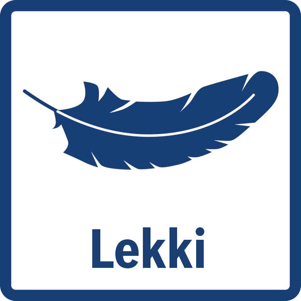 Obrazek przedstawia niebieską ikonę pióra z napisem \'Lekki\' poniżej.