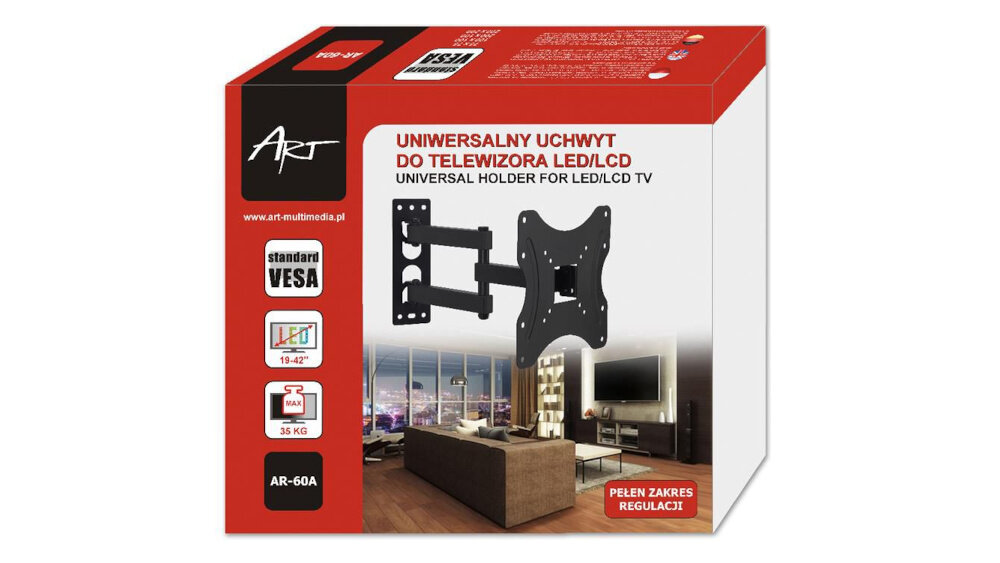 Uchwyt ART AR-60A do TV 19-42 cali - standard vesa