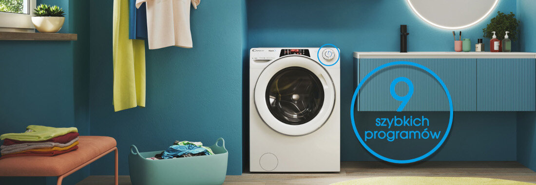Pralka CANDY RapidO RO41274DWMCT/1- S 7kg 1200 obr 9 programow szybkich