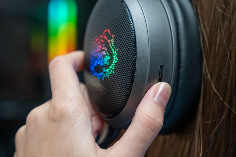 Słuchawki MAD DOG GH600K czułość impendacja zbliżenia na pokrętło regulacji