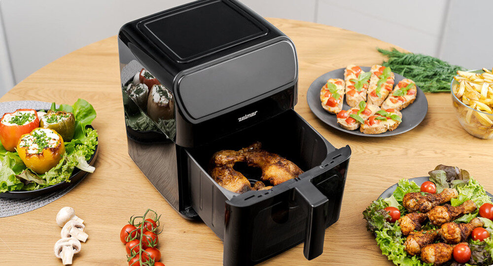 Frytkownica beztłuszczowa ZELMER ZAF6500 Czarny Air Fryer tryb temperatura
