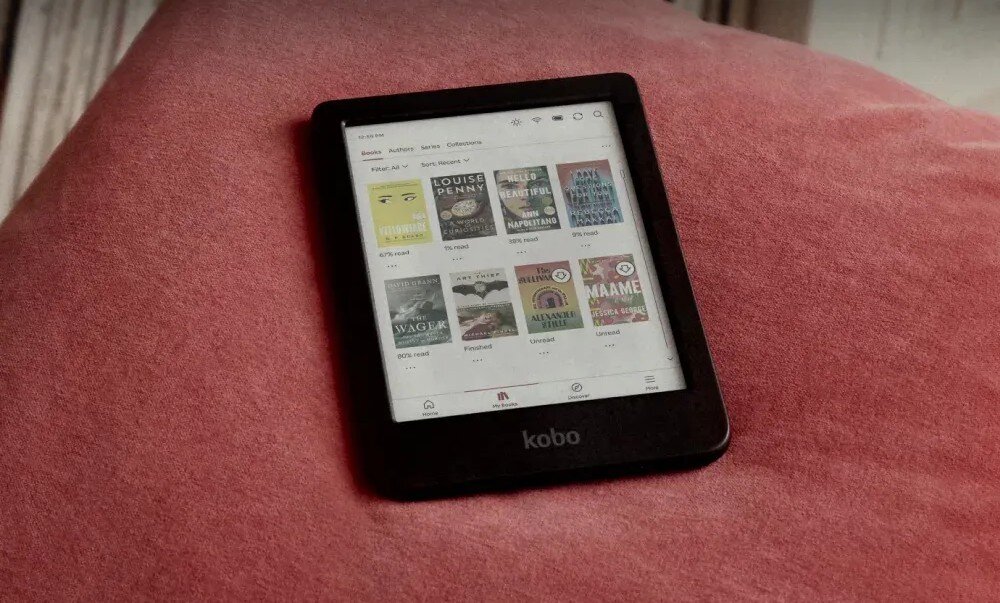 Czytnik e-booków KOBO Clara Colour 6, Podświetlany ekran, Wi-Fi, Bez reklam Czarny wygląd opis