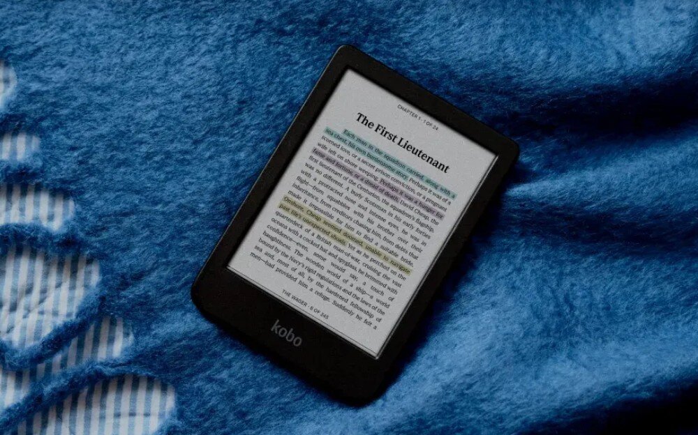 Czytnik e-booków KOBO Clara Colour 6, Podświetlany ekran, Wi-Fi, Bez reklam Czarny notatki organizacja podkreślanie