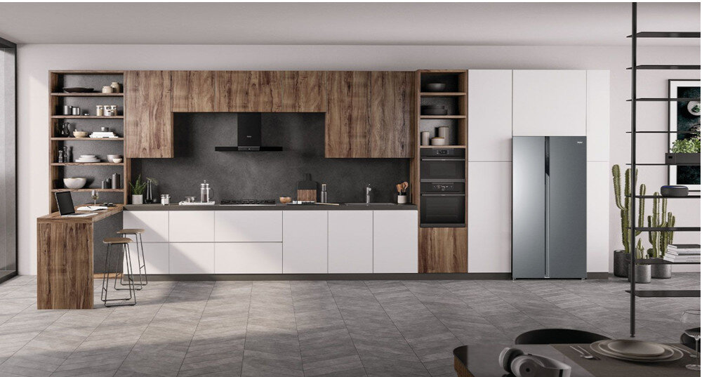 LODÓWKA HAIER HSR3918ENPG wizualizacja zdjęcie lifestyle zdjęcie lifestyle Sięgnij po więcej możliwości Total No Frost Imponująca pojemność 528 litrów dopasowanie kuchnia głębokość 64,7 cm wyświetlacz panel sterowania temperatura funkcje ustawienia opcje regulacja temperatura wyświetlanie informacji Wszystko pod kontrolą szybka regulacja bez otwierania drzwi światło diody jasne białe LedLight