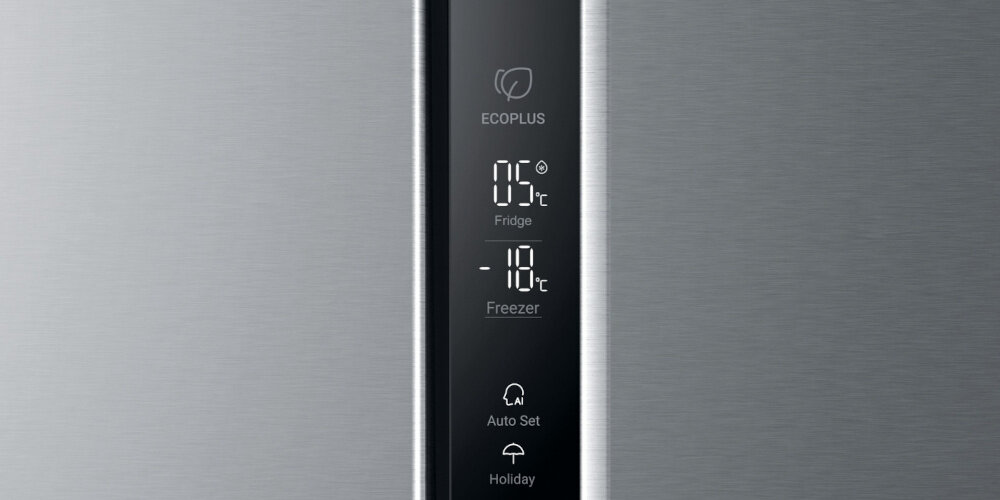 LODÓWKA HAIER HSR3918ENPG wizualizacja zdjęcie lifestyle wyświetlacz panel sterowania temperatura funkcje ustawienia opcje regulacja temperatura wyświetlanie informacji Wszystko pod kontrolą szybka regulacja bez otwierania drzwi