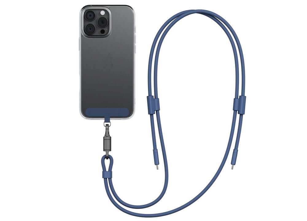 Energea LASSO smycz z kablem USB-C do USB-C 150 cm funkcjonalne rozwiązanie 2w1 wygoda noszenia
