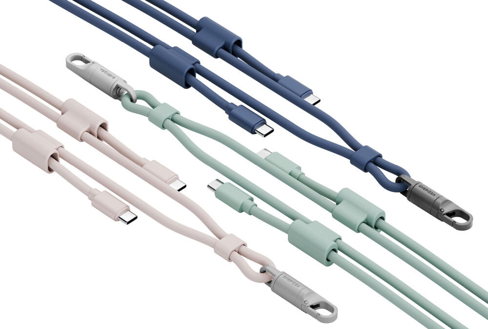 Energea LASSO szybkie ładowanie 240 W transfer danych 480 Mb s kabel USB-C do USB-C funkcjonalność