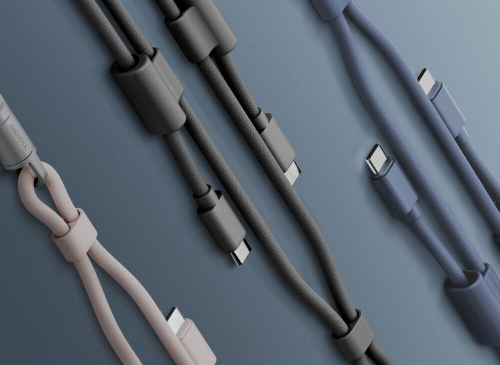 Energea LASSO szybkie ładowanie 240 W transfer danych 480 Mb s kabel USB-C do USB-C funkcjonalność