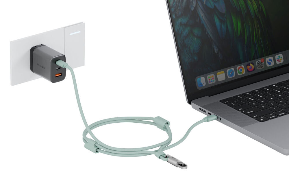 Energea LASSO smycz ergonomiczna 150 cm obrotowy karabińczyk komfort noszenia crossbody USB-C