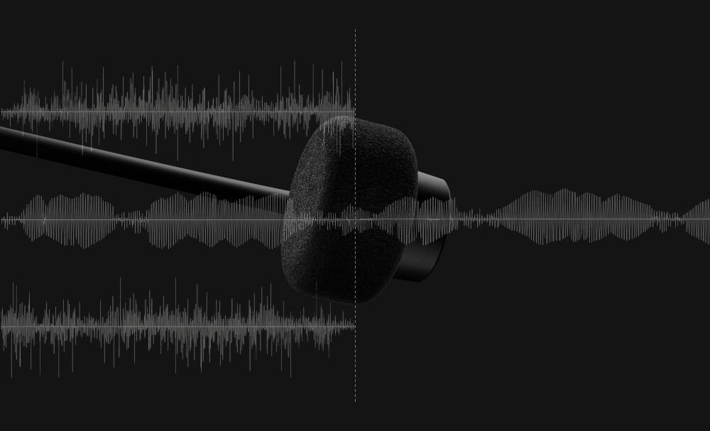 Słuchawki SONY Inzone H9 II z odłączanym mikrofonem i redukcją szumów AI, mikrofon na czarnym tle