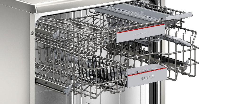 Zmywarka BOSCH SMS4ENI06E trzeci kosz na sztućce elastyczność