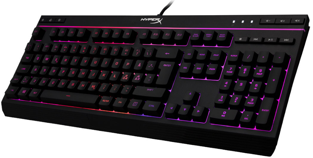 Klawiatura HYPERX Alloy Core RGB wyposażenie tryb klawisze zabawa pamięć regulacja dynamika podświetlenie trwałość