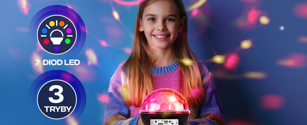 Kula świetlna MUSICMATE AB69S PartyBall - Domowe centrum imprez