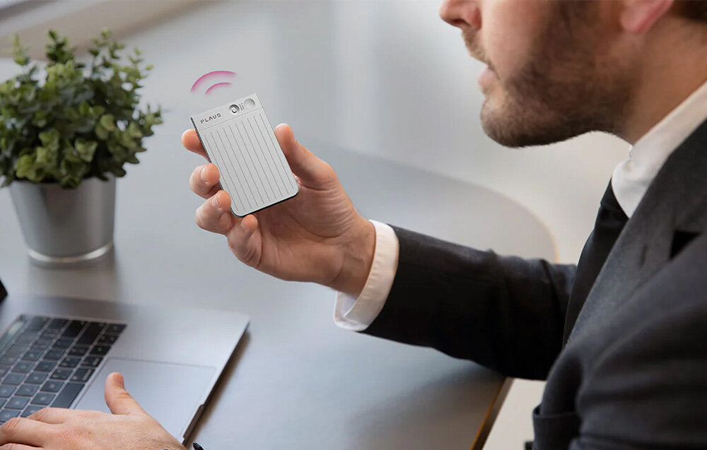 Dyktafon AI PLAUD Note nagrywania transkrypcja automatyczne nagrania google chatgpt