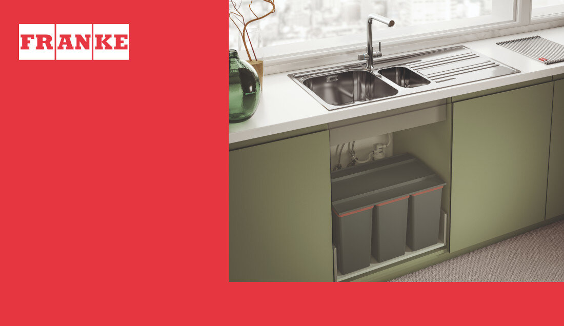 Sortownik odpadów FRANKE Easysort 600-1-4121.0494.194 14.5L + 4x7.5L wygląd design prezentacja wizualizacja dla pełnej wygody