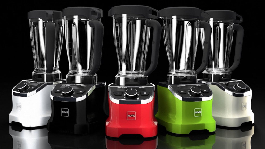 Blender kielichowy NOVIS Pro 880L Czerwony wysoka jakosc wykonanie prezentacja BPA FREE kompaktowe wymiary