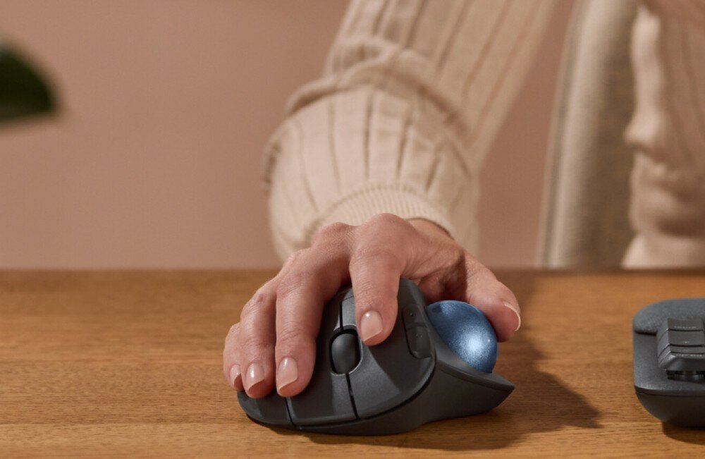 Mysz LOGITECH Ergo M575S Grafitowy działanie przeznaczenie certyfikat ergonomia