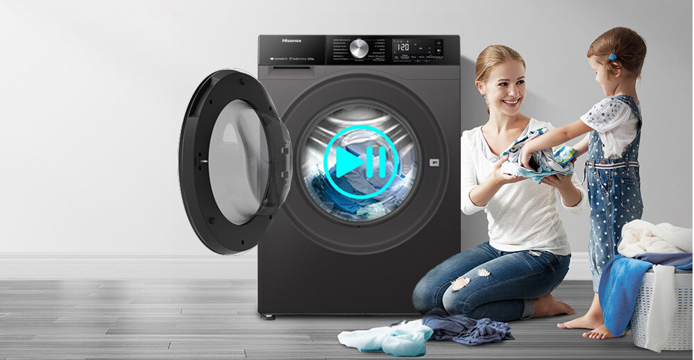 Pralko-suszarka HISENSE WD3S8045BT3/PL Dodaj ubrania podczas prania dodawanie add start pauza