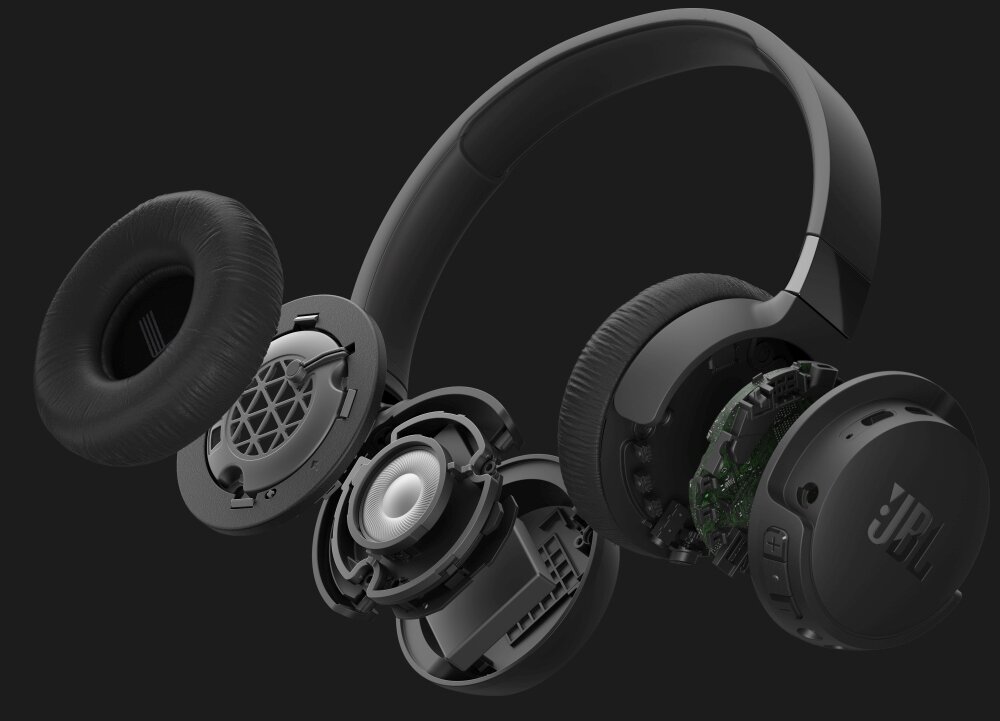 JBL Tune 670NC przetworniki aktywna redukcja szumów design dopasowanie łączność wygoda sterowanie bateria