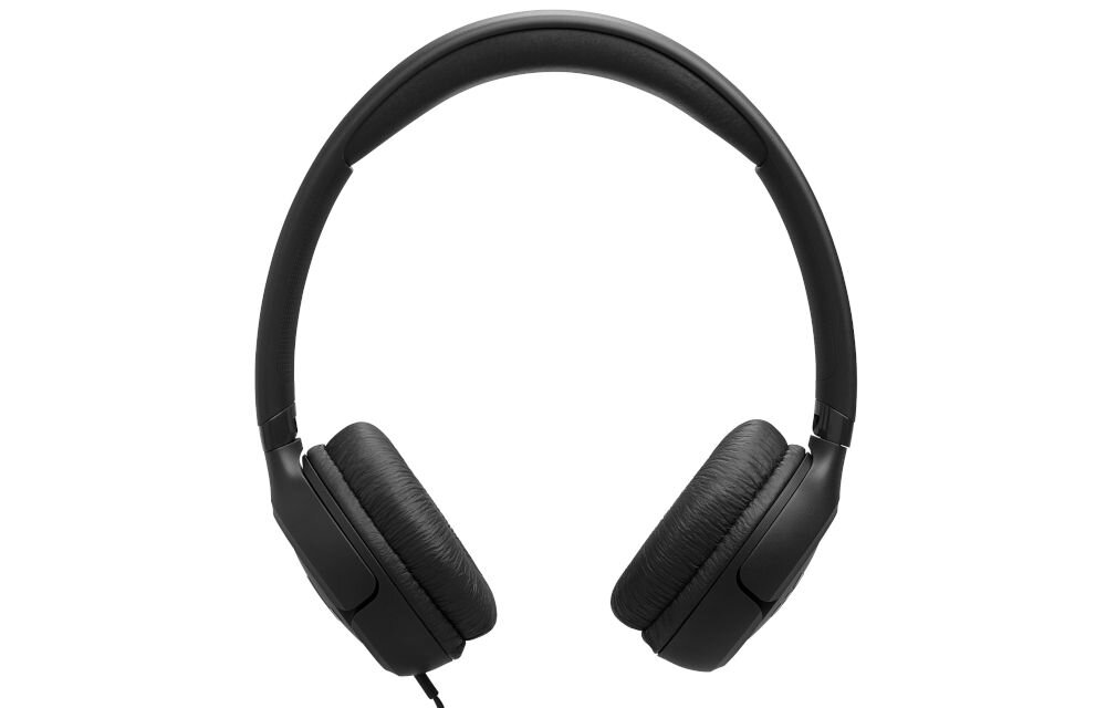 Słuchawki nauszne JBL Tune 530C USB-C Pure Bass DSP Hi-Res detale dźwięku, słuchawki od frontu na białym tle