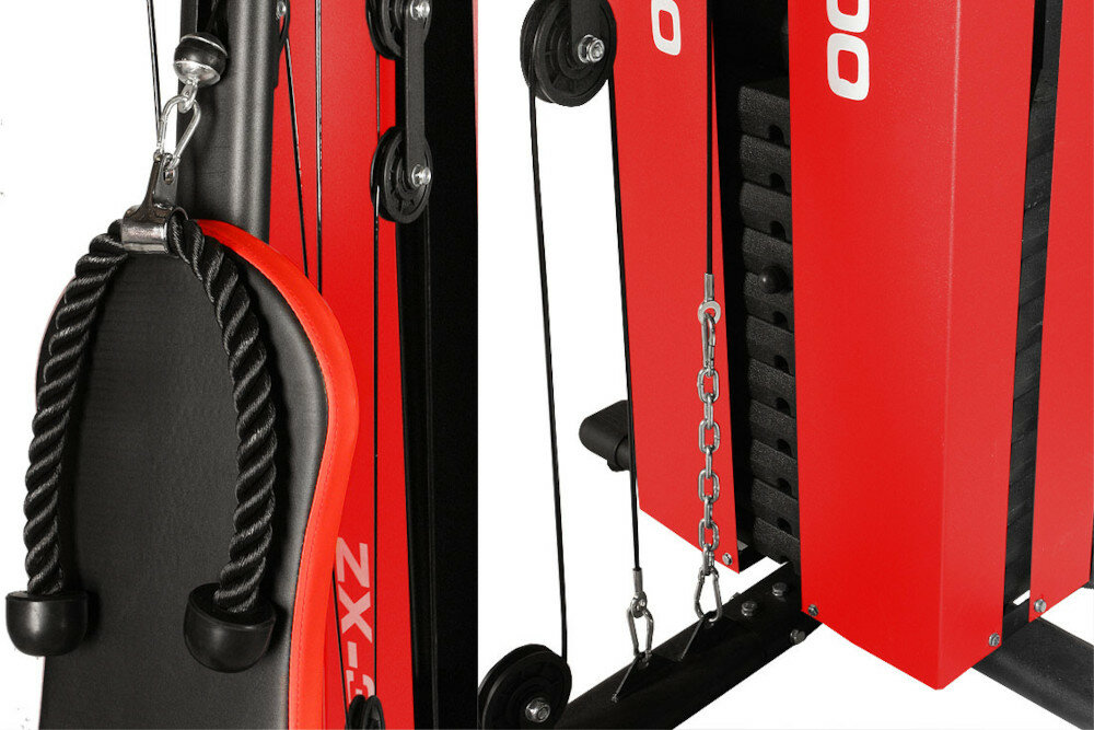 Atlas HERTZ-FITNESS ZX-300 Mulitigym maksymalna waga użytkownika 140 kg regulacja oporu 12 obciążników każdy po 5 kg