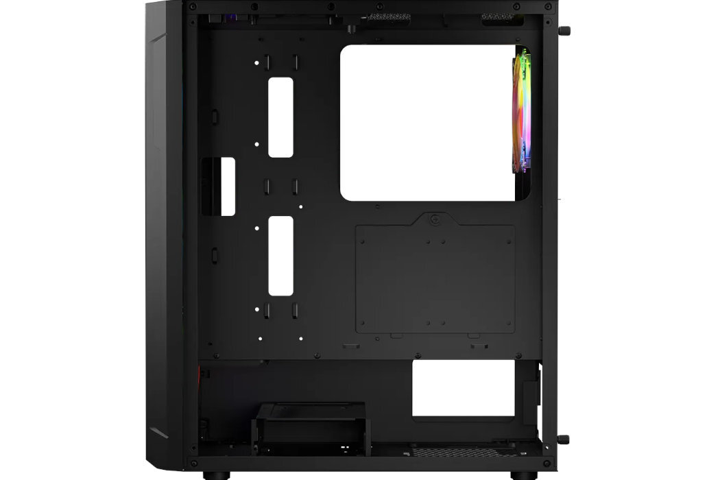 Obudowa LOGIC Portos Midi ARGB Filtry montaż aranżowania kabli panel