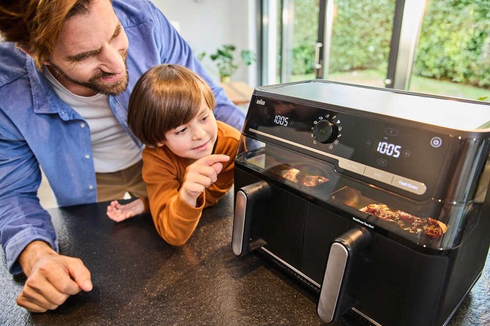 Air Fryer Frytkownica beztłuszczowa BRAUN TwinCook 5 TD5073 pojemne szuflady, do różnych przekąsek, przystawek i posiłków