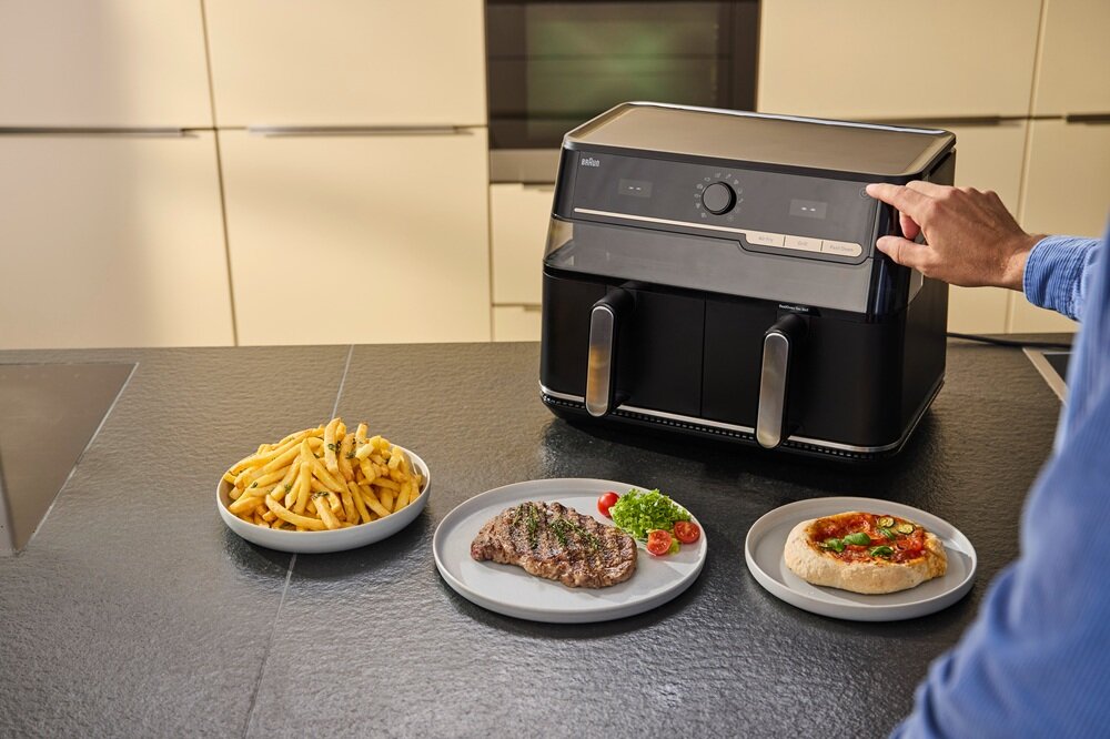 Air Fryer Frytkownica beztłuszczowa BRAUN TwinCook 5 TD5073 oszczędność energii, efektywna praca, szybsze pieczenie