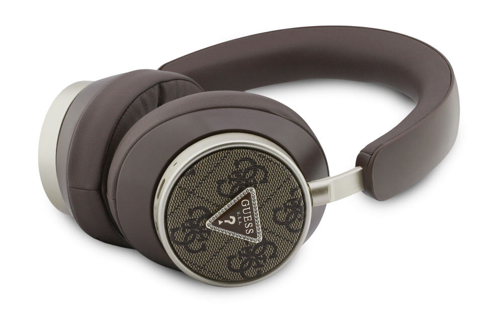 Słuchawki Guess 4G Triangle Logo elegancki design metal logo styl premium nauszne, słuchawki naszune na białym tle