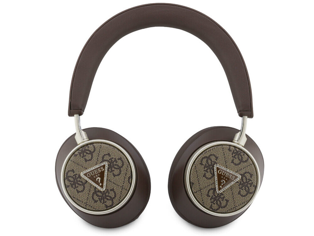 Słuchawki Guess Bluetooth 5.4 stabilne połączenie mikrofon rozmowy 10 m, słuchawki naszune na białym tle