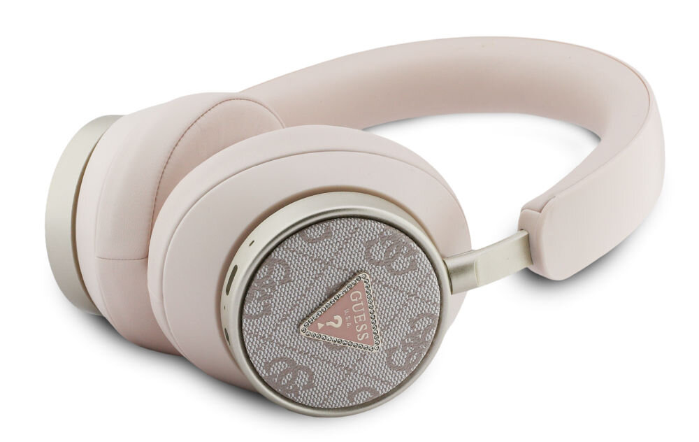 Słuchawki Guess 4G Triangle Logo elegancki design metal logo styl premium nauszne, słuchawki naszune na białym tle