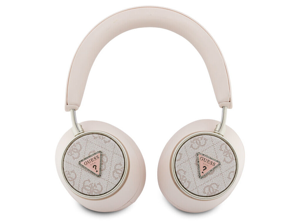 Słuchawki Guess Bluetooth 5.4 stabilne połączenie mikrofon rozmowy 10 m, słuchawki naszune na białym tle