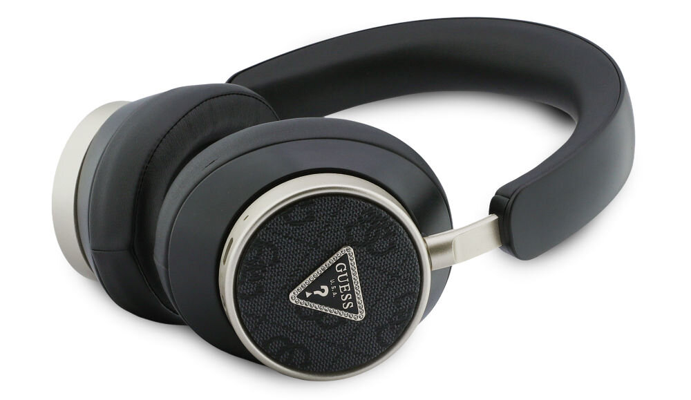 Słuchawki Guess 4G Triangle Logo elegancki design metal logo styl premium nauszne, słuchawki naszune na białym tle