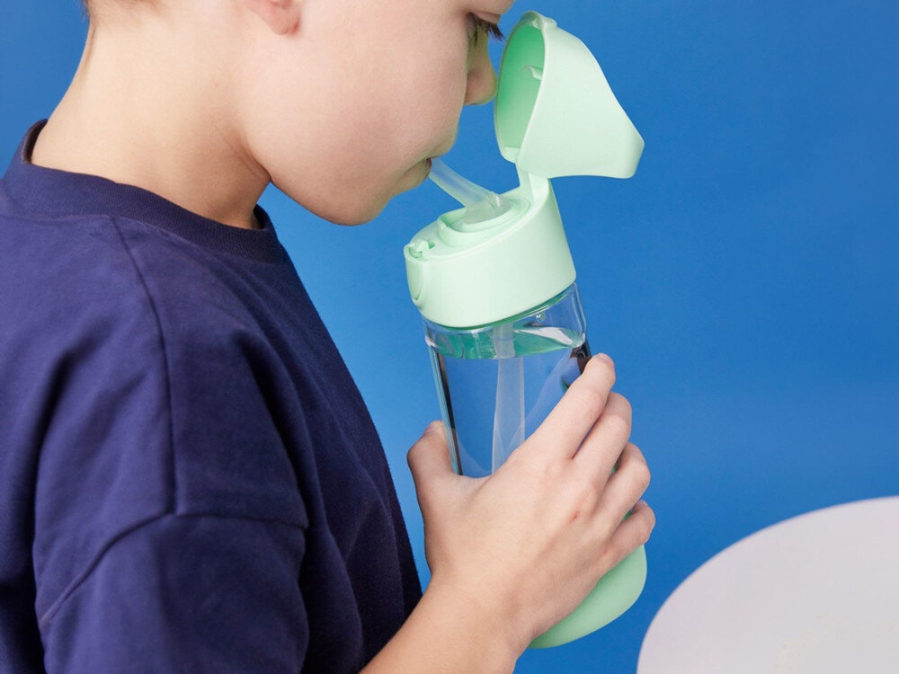 Butelka tritanowa B.BOX BB00882 Miętowo-zielony do szkoły i przedszkola Pojemność 450 ml Lekka konstrukcja solidny uchwyt ułatwienie