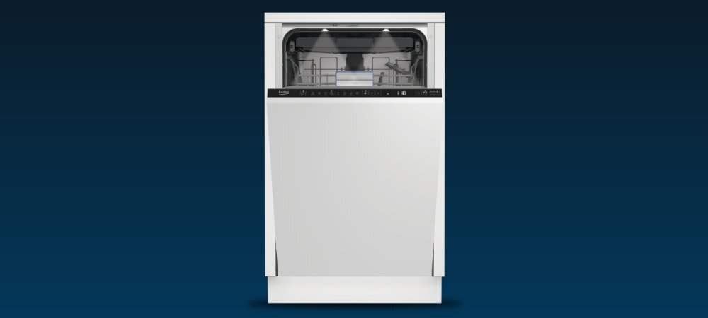 ZMYWARKA BEKO BDIS38040A zmywarka 8 programów czujnik zabrudzenia oszczędność wody oszczędność energii szuflada na sztućce stal nierdzewna higiena LedSpot SlidingFit łatwy montaż TrayWash mycie blach skuteczne zmywanie nowoczesne rozwiązania