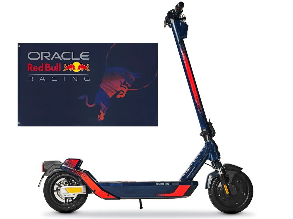 Hulajnoga elektryczna RED BULL RB-RTENTURBO10-12 Granatowo-czerwony do miasta wysokiej jakosci elektroniczne podzespoly prosta minimalistyczna konstrukcja niewielka waga