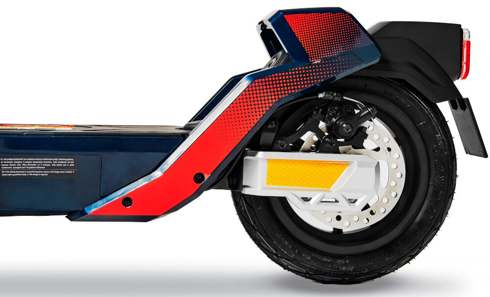 Hulajnoga elektryczna RED BULL RB-RTENTURBO10-12 Granatowo-czerwony hamulec przedni elektryczny tylny tarczowy system KERS