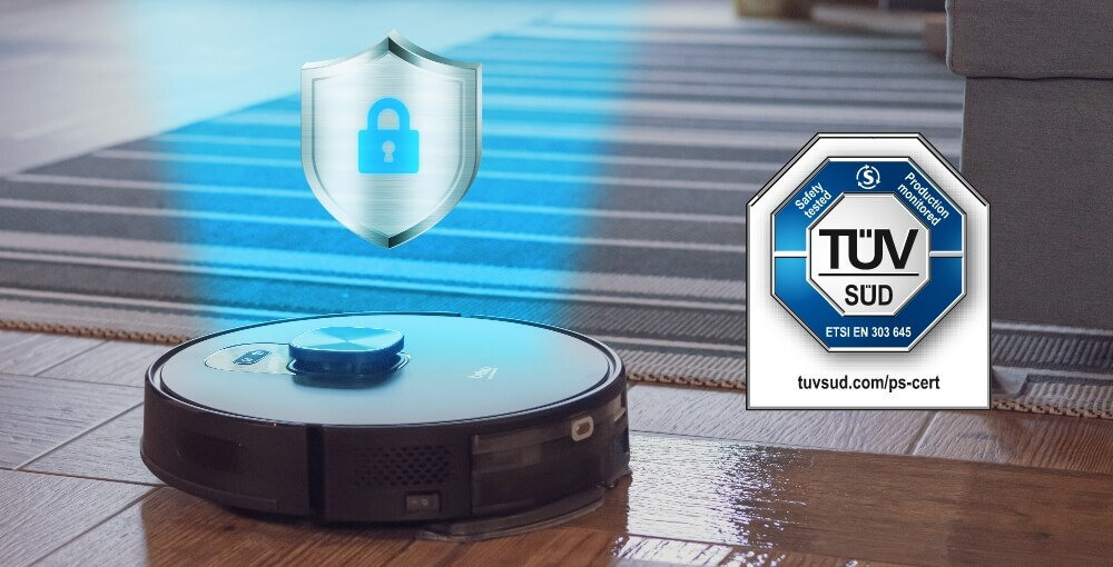 Robot sprzatajcy BEKO VRR70214VB ochrona prywatnosci Certyfikat ETSI EN 303 645 TÜV SÜD