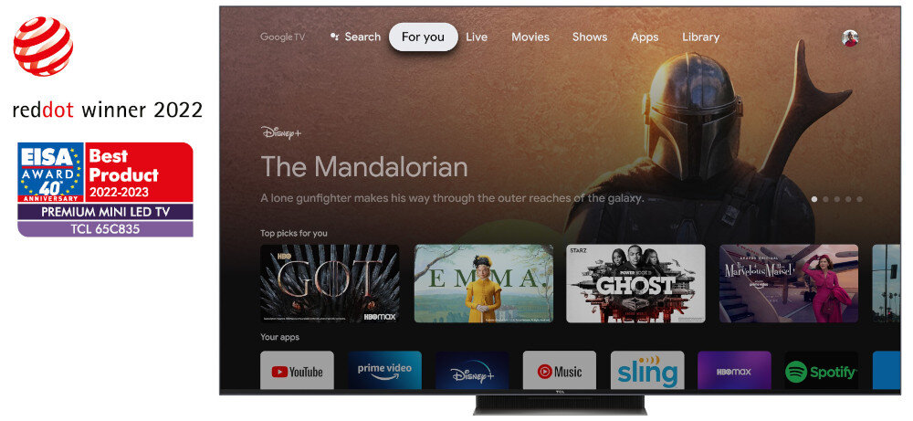 Telewizor TCL C835  - nagroda