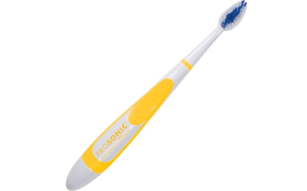 Szczoteczka soniczna VISIOMED Prosonic Micro 2 zolty oczyszcza zeby zapobiega osadzaniu sie kamienia pielegnuje zeby czas dokladnosc i precyzja