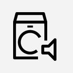 Redukcja hałasu z cichym praniem - symbol