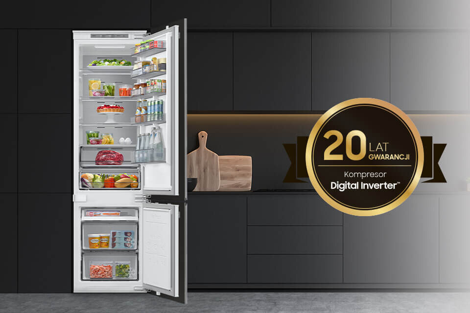 chłodziarko-zamrażarka do zabudowy brb80f30bef0eo z kompresorem Digital Inverter