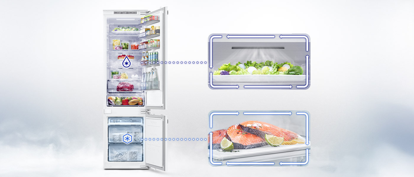 wybierz lodówkę do zabudowy brb80f30bef0eo z dwoma obiegami chłodzenia