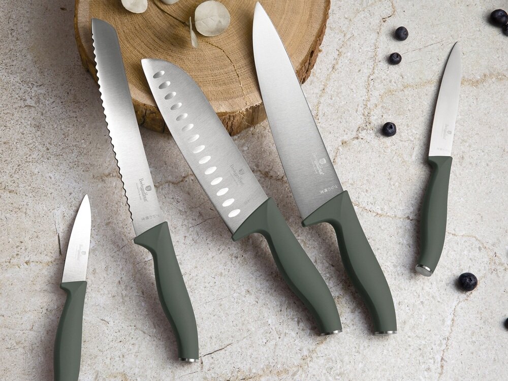 Zestaw noży BERLINGER HAUS BH-2757 6 elementów rękojeść soft touch, ergonomiczne, antypoślizgowe, pewny chwyt, pełna kontrola