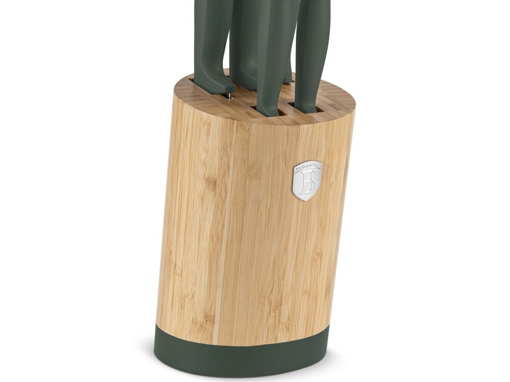Zestaw noży BERLINGER HAUS BH-2757 6 elementów elegancki bambusowy stojak, bezpieczne i higirniczne przechowywanie, odporność na wilgoć